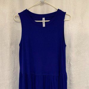 Pretty Bright Blue Zenana Top, Size Med
